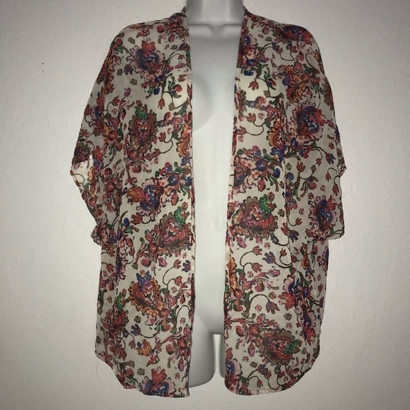 2/$15 Charlotte Russe Open Front Poly Cardigan Top M - Picture 4 of 5